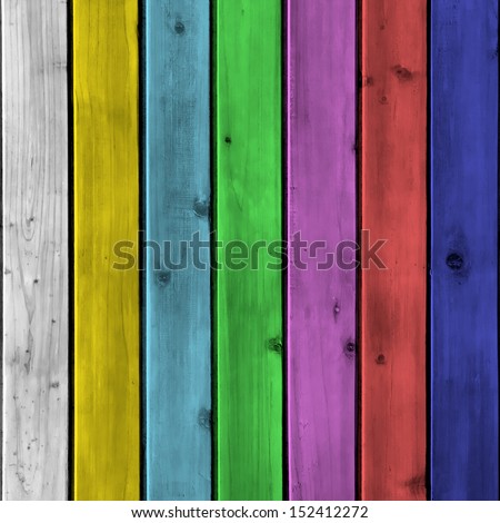 Background wood board with color bars for TV screen
