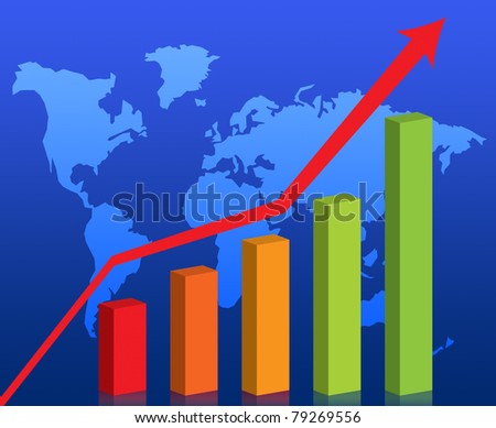 Business graph success chart data