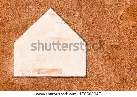 Home plate on a baseball field with room for copy