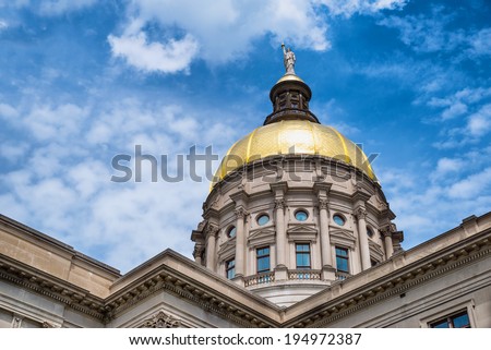Gold dome of Georgia Capitol in Atlanta