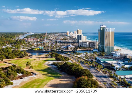 Panama City Beach, Florida, view of Front Beach Road