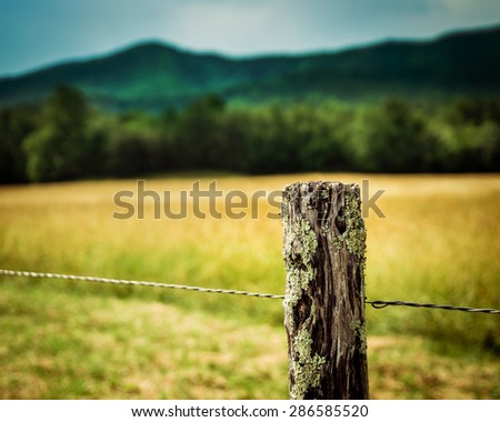 Fence post at Cades Cove Great Smoky Mountains National Park