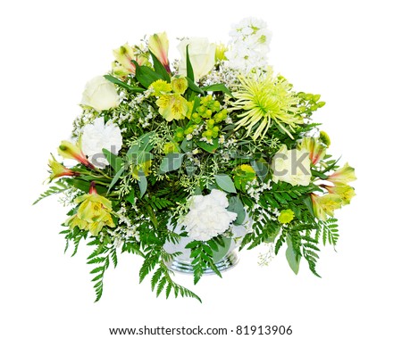 stock photo Wedding flower arrangement centerpiece with lilly rose 