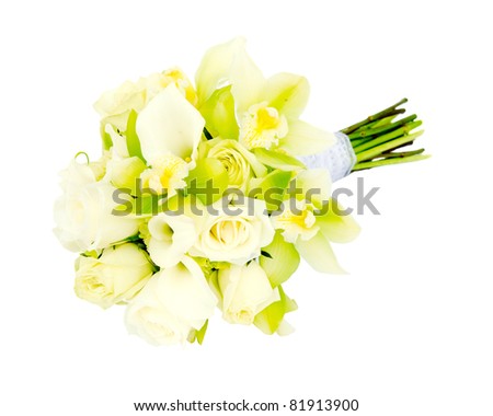 stock photo Wedding bridal bouquet flower arrangement with orchid and 