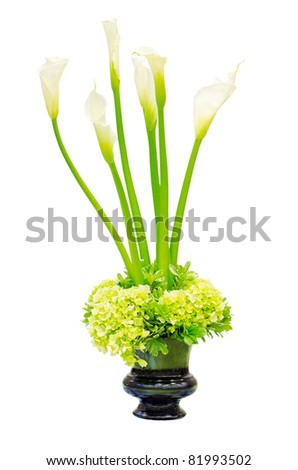 stock photo Wedding flower arrangement centerpiece with calla lily and 