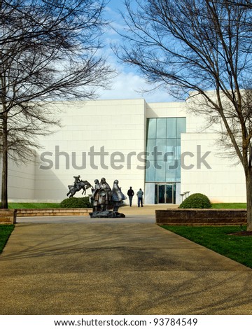 CARTERSVILLE, GA - JAN. 28: Entrance to the Booth Western Art Museum in Cartersville, GA, on Jan. 28, 2012. The museum houses the largest exhibition space for Western American art in the U.S.
