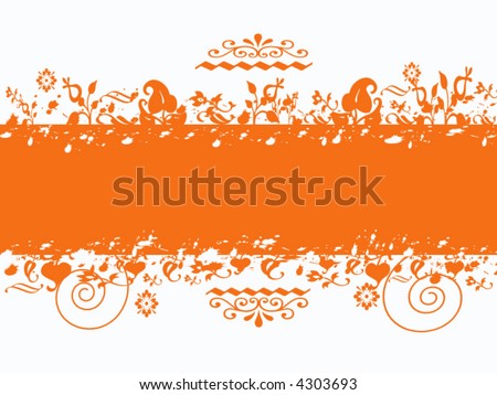 banner vector image. stock vector : Orange anner