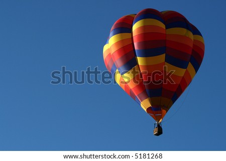 Hot air balloon in early morning light