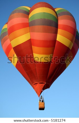 Hot air balloon in morning light