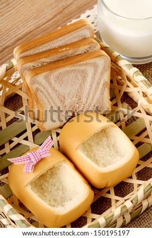 Cute little shoes made of bread