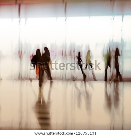 city business people abstract background blur motion