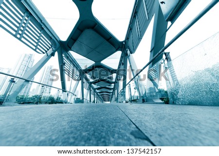 modern urban city architectural platform bridge