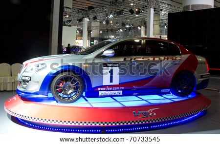 GUANGZHOU, CHINA - DEC 27: racer  car on display at the 8th China international automobile exhibition. on December 27, 2010 in Guangzhou China.