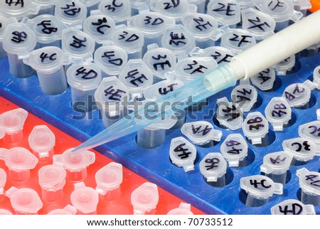 science medicial test centrifuge tube pipette tips