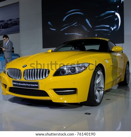 GUANGZHOU, CHINA - DEC 27: BMW Z4 car on display at the 8th China international automobile exhibition. on December 27, 2010 in Guangzhou China.
