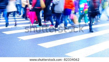 people on zebra crossing street