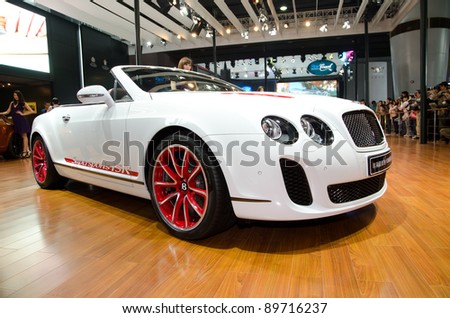 GUANGZHOU, CHINA - NOV 26: Bentley Continental Supersports ISR car on display at the 9th China international automobile exhibition. on November 26, 2011 in Guangzhou China.