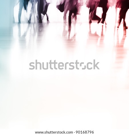 city business people abstract background blur motion