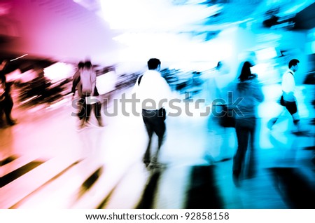 city business people crowd background