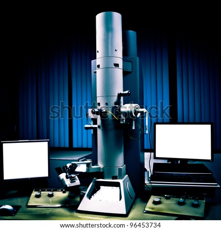 science modern laboratory equipment electron microscope