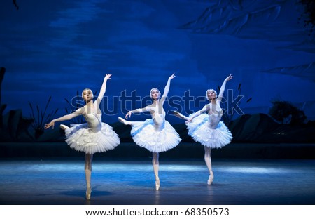 CHENGDU, CHINA - OCTOBER 2: Russian national ballet perform Swan Lake ballet at Jincheng art theater October 2, 2010 in Chengdu, China