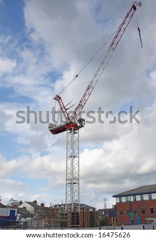 Crane working on an Urban Office Construction