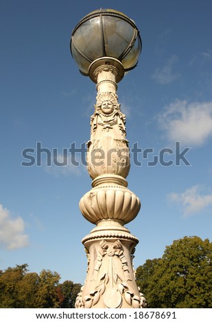 Ornate stone carved Victorian Lampposts