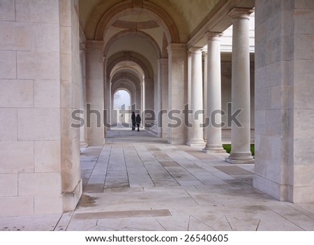 Inside the Arras World War One War Memorial in Northern France