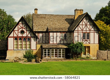 Traditional Timber Framed English Country House and garden