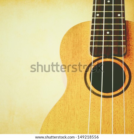 ukulele with copyspace and retro filter effect ukulele with copyspace and retro filter effect