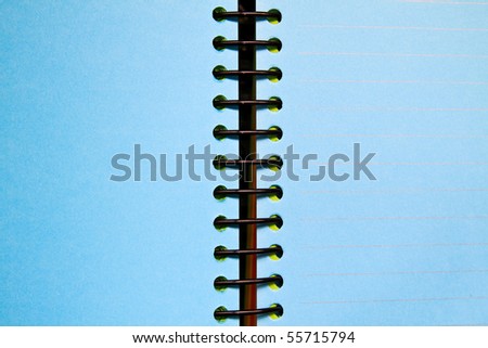 Blue blank notebook for background