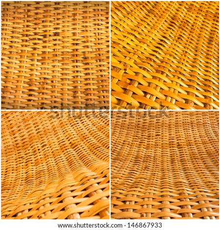 Natural rattan weave texture background