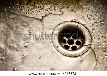 Water Sinkholes on Water Running Down The Drain  Deep Sinkhole Stock Photo 62678731