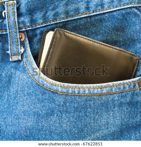 Jeans pocket and wallet