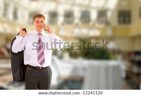 business man with telephone