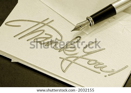thank you notes. stock photo : Thank you note