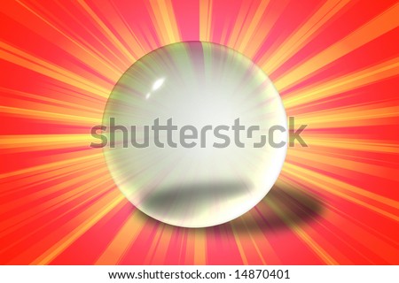 glass orb on abstract background
