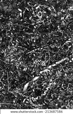 Textured metal scrap background,black and white photo.