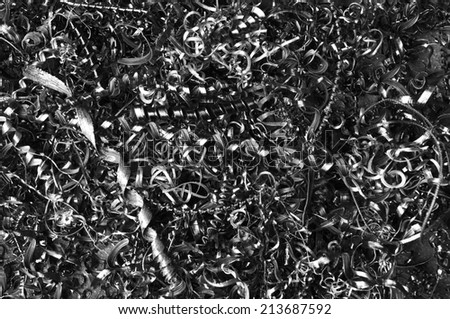 Textured metal scrap background,black and white photo.