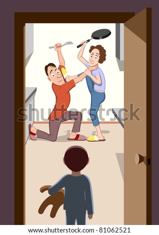 cartoon parents fighting