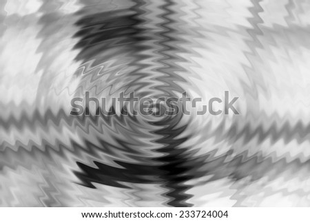 Black and white virtual whirl and zigzag - computer generated image