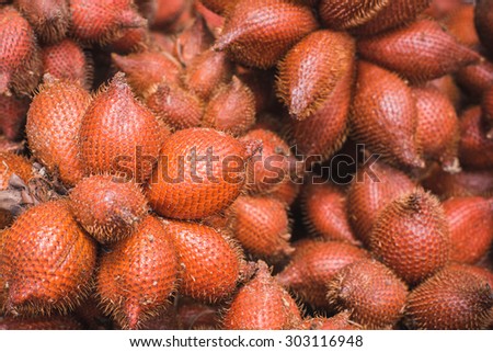 Rakum palm fruits - Sweet zalacca fruit.
