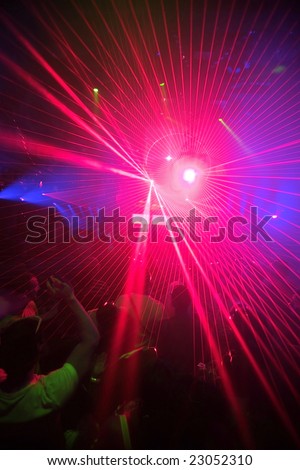 Night Club Music Event Party Laser Lights Background