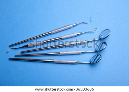 Angled Mirrors - Dental Instruments, Group of objects