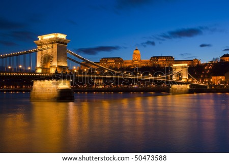 stock photo : Budapest, night,