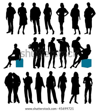 Collection of people. This image is a vector illustration and can be scaled to any size without loss of resolution