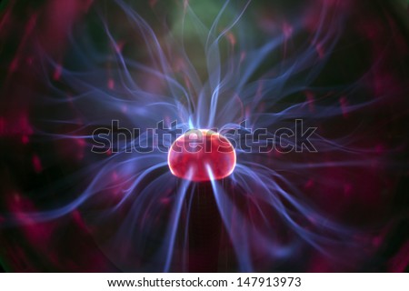 cool abstract light pattern made from an electric plasma ball