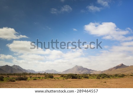 beautiful desolate mountain landscape in morocco anti-atlas