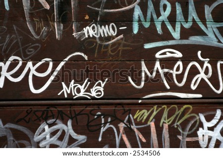 graffiti tags images. stock photo : graffiti tags on