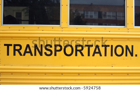 american school bus close-up